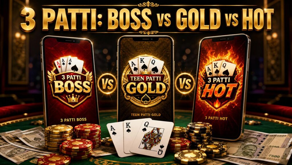 3 Patti Game Comparison 2026: Boss vs Gold vs Hot (Scam Alert)