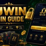 JJWin login guide on Verified APKs — smartphone showing JJWin app login screen with gold padlock, shield and casino chips.