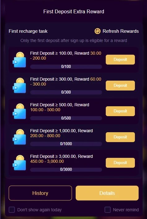 777QR game first deposit extra credit promotion banner