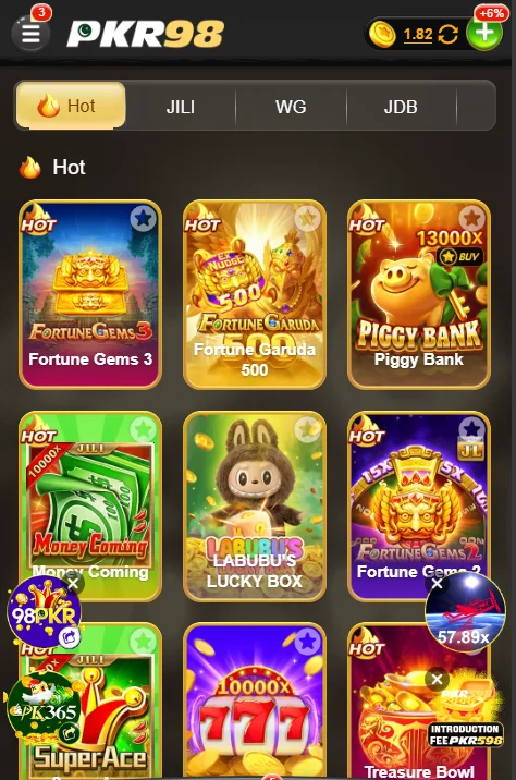 PKR 98 Game Home Image