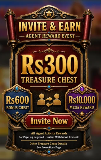 PKR999 game quick invite popup banner for sharing referral links