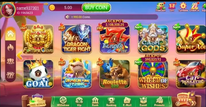 GV777 Game hub showing card games, board modes, and arcade categories